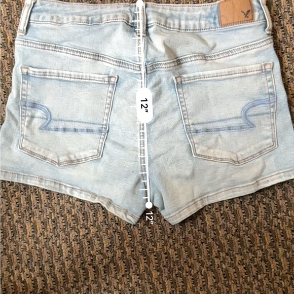 American Eagle Hi-Rise Shortie Denim Shorts | Size 10 Super Super Stretch 3/$25 - Picture 5 of 12